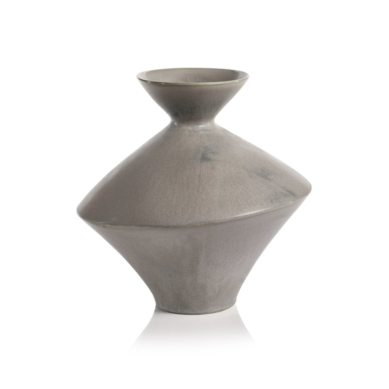 media image for boras tall gray stoneware vase by zodax ch 6238 1 243