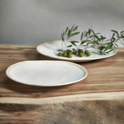 product image for amiah organic textured ceramic platter by zodax ch 6332 2 14