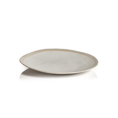 product image for amiah organic textured ceramic platter by zodax ch 6332 1 18
