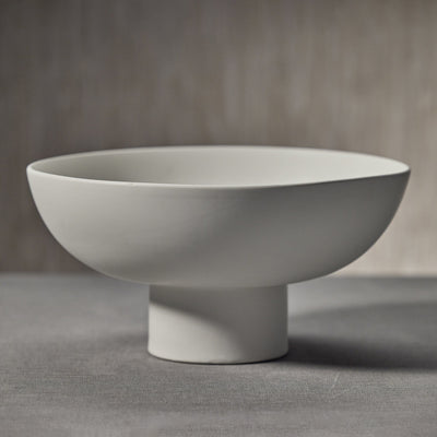 product image for kumasi white ceramic footed bowl by zodax ch 6352 3 32