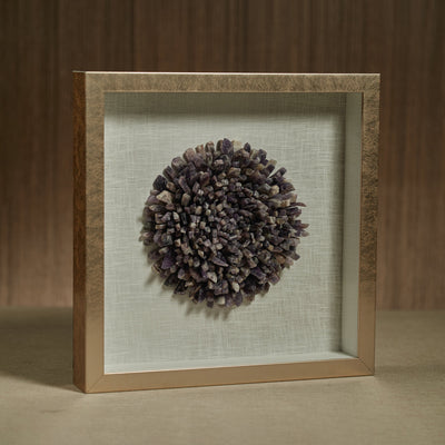 product image for chrysanths gold framed amethyst crystal wall decor by zodax ch 6355 2 65