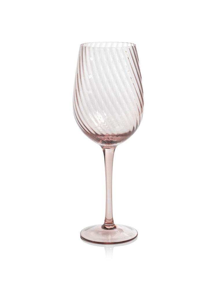 media image for Sesto Optic Swirl White Wine Glasses - Set of 4 264