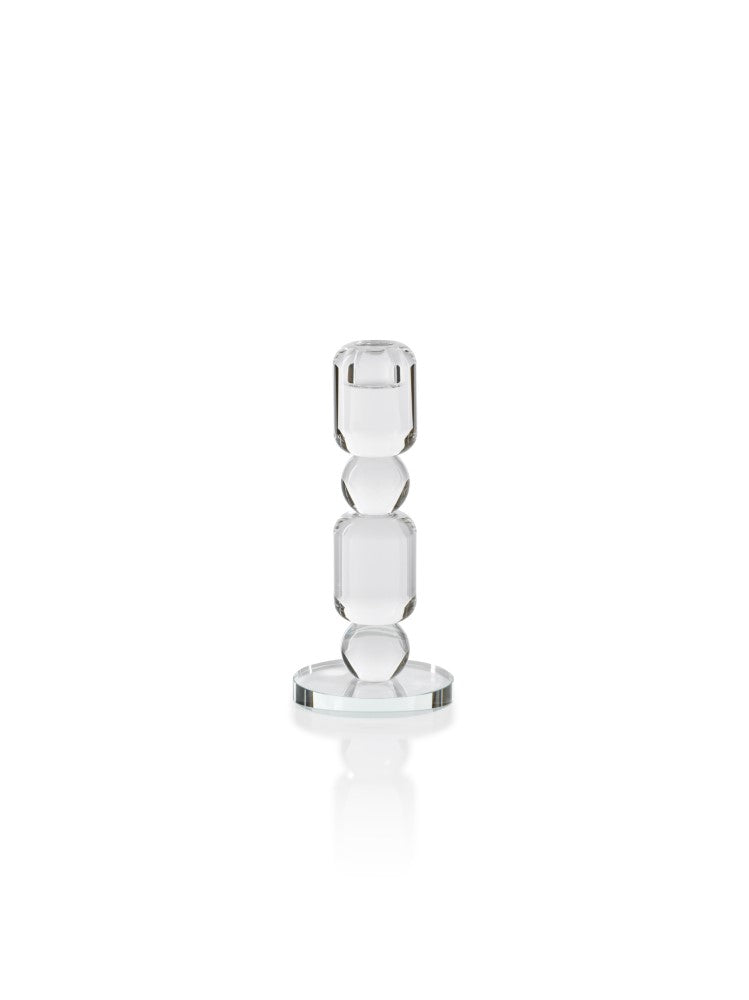 media image for Zadie Crystal Glass Taper Candle Holder 243