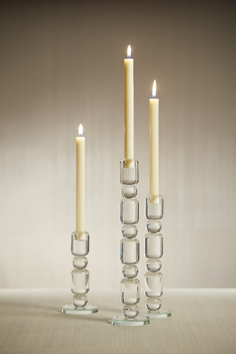 media image for Zadie Crystal Glass Taper Candle Holder 297
