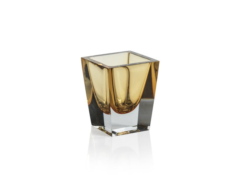 media image for Carrara Polished Amber Glass Vase 261