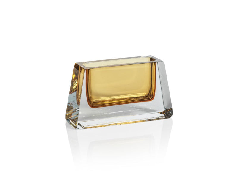 media image for Carrara Polished Amber Glass Vase 268