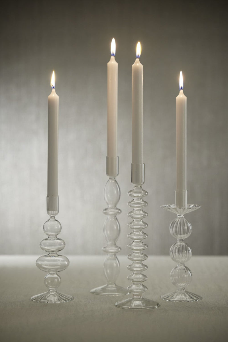 media image for Siena Glass Taper Candle Holders - Set of 4 225
