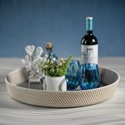 product image for bari diameter round rattan serving tray by zodax id 403 2 76