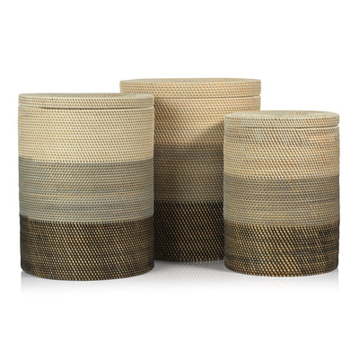 product image of bari lidded rattan nested baskets set of 3 by zodax id 404 1 549