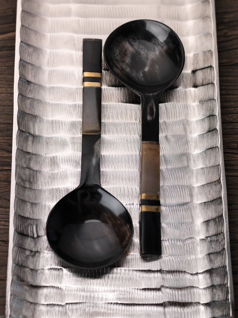 media image for seychelles salad server w horn handle pair by zodax in 6244 2 258