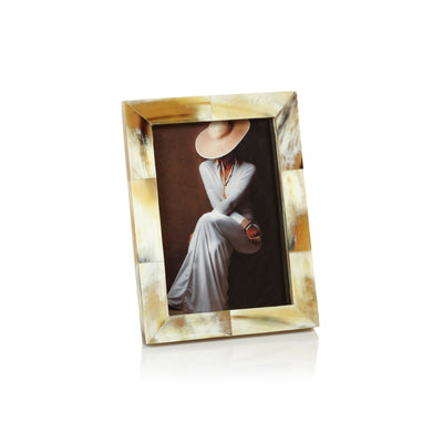 product image for laval matt white bone photo frame by zodax in 7158 1 2
