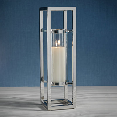 product image for irvine polished steel hurricane candle holder by zodax in 7208 4 95