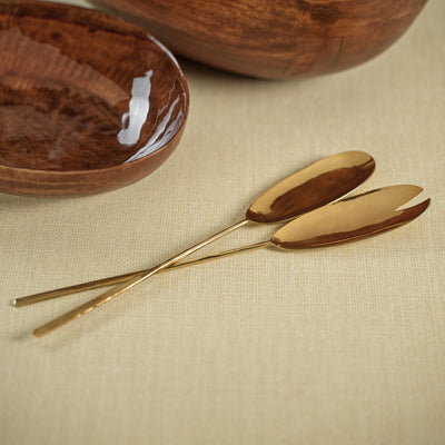 product image for parma polished gold salad server set by zodax in 7226 2 61