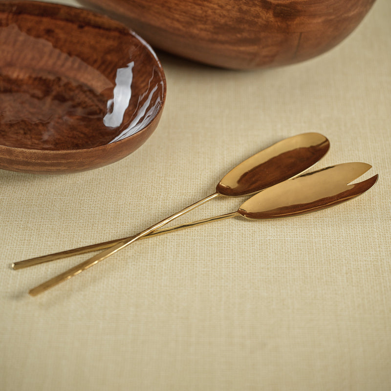 media image for parma polished gold salad server set by zodax in 7226 2 214