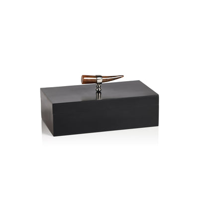 product image of marlowe decorative box w horn design handle by zodax in 7279 1 577