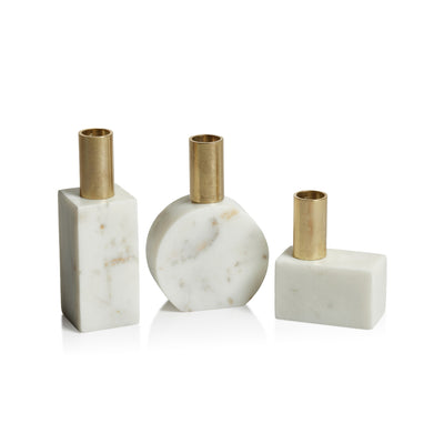 product image for malakai rectangular marble candle holders set of 2 by zodax in 7297 6 49