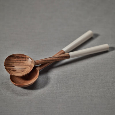 product image for maya mango wood server set w white resin handle by zodax in 7307 2 56