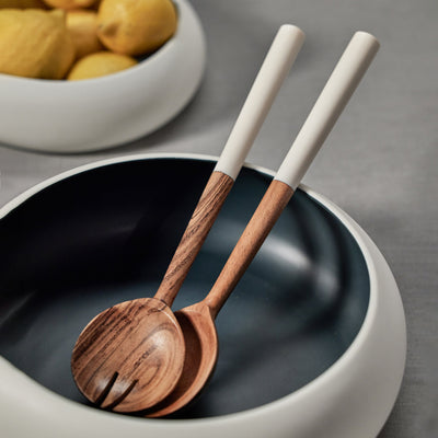 product image for maya mango wood server set w white resin handle by zodax in 7307 3 52