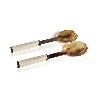 product image for nadine horn salad server set w bone handle by zodax in 7328 1 72