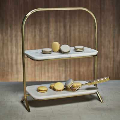 product image for hattie tier marble tray stand by zodax in 7344 2 4