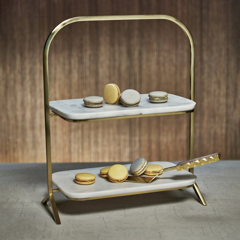 media image for hattie tier marble tray stand by zodax in 7344 2 250
