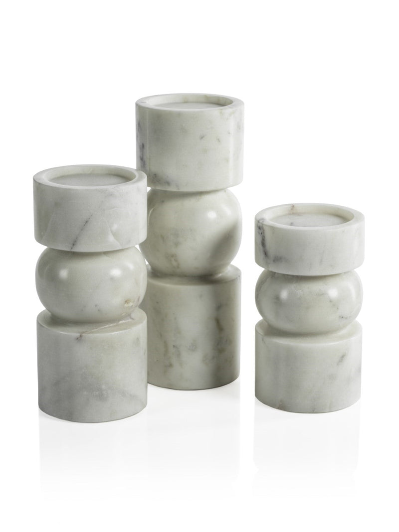 media image for Marrakesh Tall Marble Pillar Candle Holder 219
