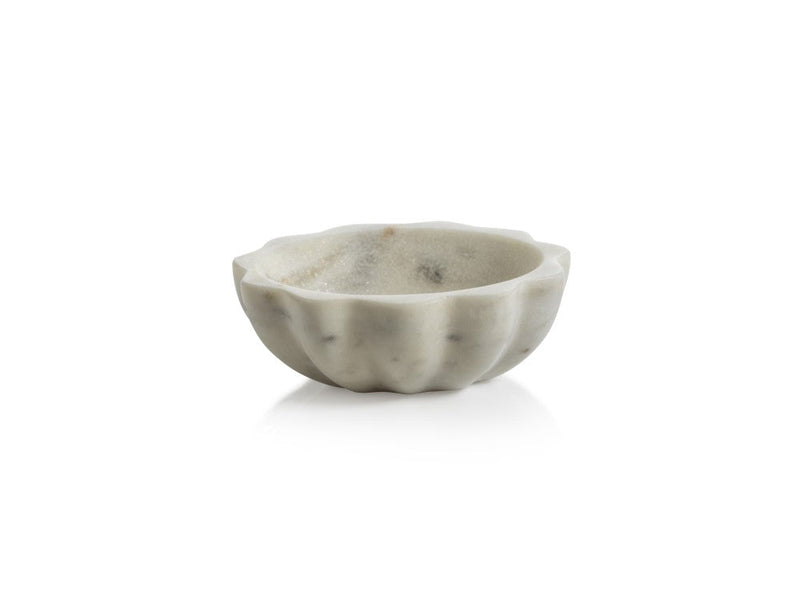 media image for Rimini Scalloped Marble Condiment Bowls - Set of 2 263