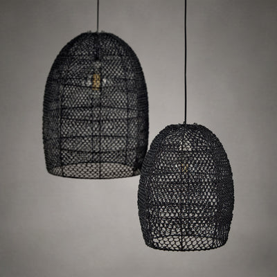 product image for anisa black abaca pendant lamp by zodax nc 673 2 37