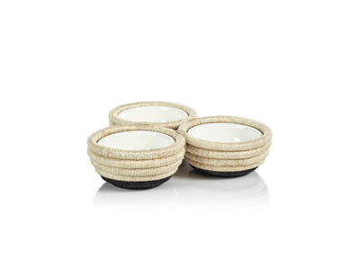 product image for Matera Coiled Abaca 3-Section Condiment Bowl 38