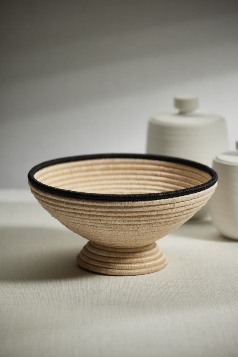 media image for Matera Diameter Coiled Abaca Footed Bowl 243