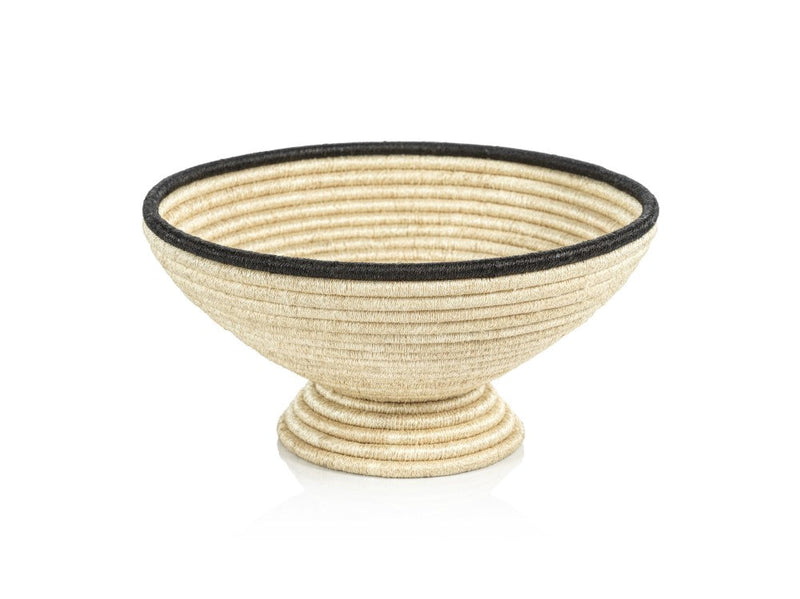 media image for Matera Diameter Coiled Abaca Footed Bowl 254