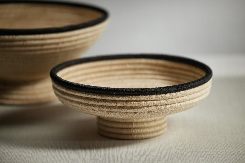 media image for Matera 12. Diameter Coiled Abaca Footed Small Bowl 213
