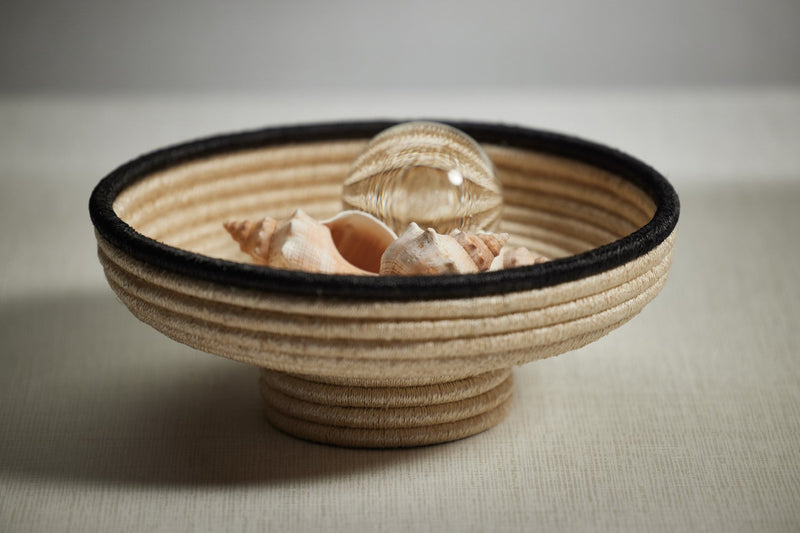 media image for Matera 12. Diameter Coiled Abaca Footed Small Bowl 266