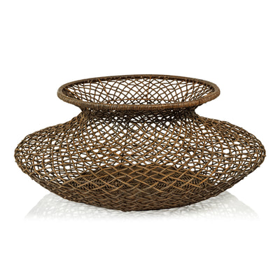 product image of serang diameter loose weave rattan basket vase by zodax ncx 3016 1 539