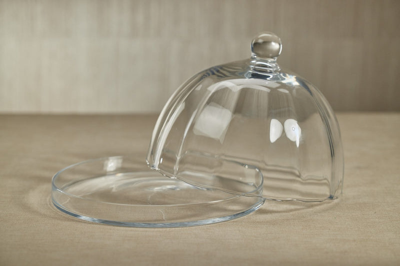 media image for Aldgate Optic Pastry Glass Plate with Cloche 286