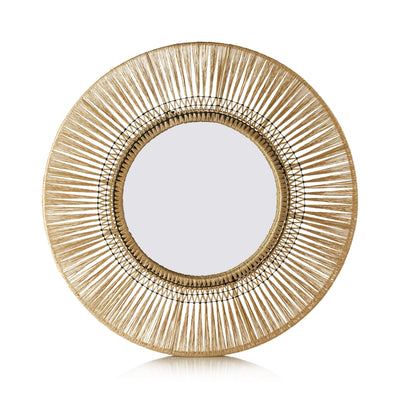 product image for mildura round natural interlaced wall mirror by zodax th 1683 3 88