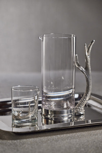 product image for Malachi Rock Glass Pitcher with Pewter Antler Handle 51