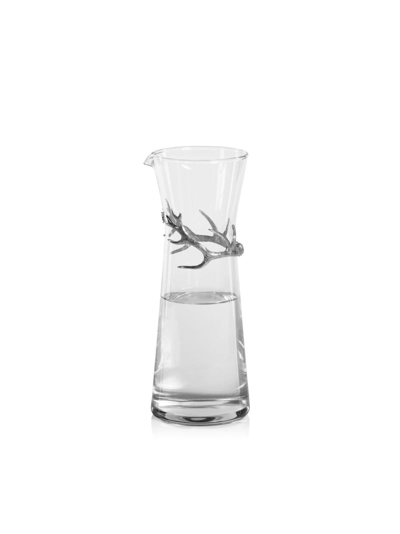 media image for Malachi Glass Carafe with Pewter Antler 244