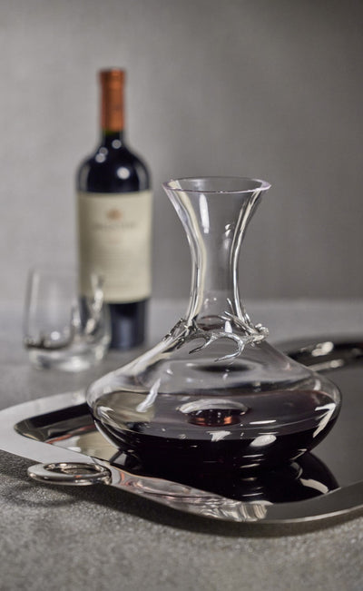 product image for Malachi Glass Wine Decanter with Pewter Antler 45