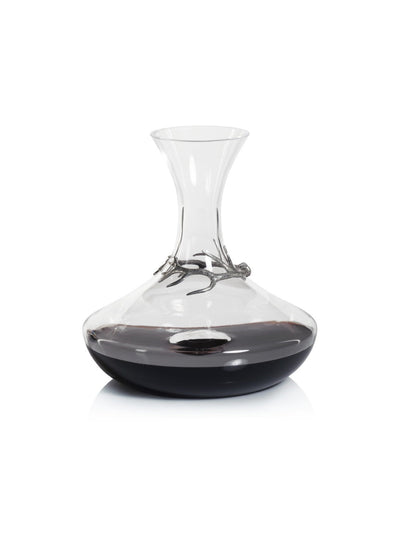 product image for Malachi Glass Wine Decanter with Pewter Antler 51