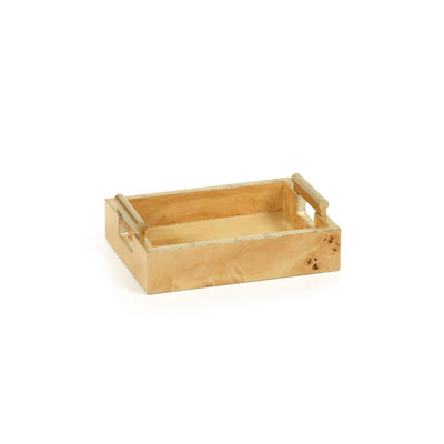 product image for leiden burl wood rectangular tray w gld handles 9 5 vt 1332 1 43