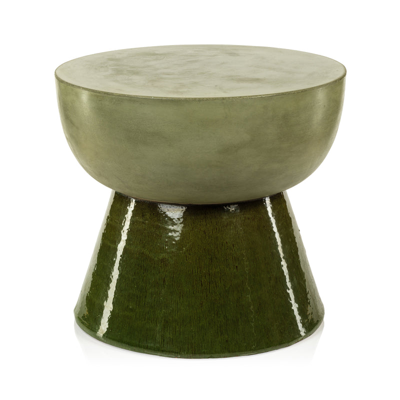 media image for ermont round 2 tone concrete table by zodax vt 1343 3 284