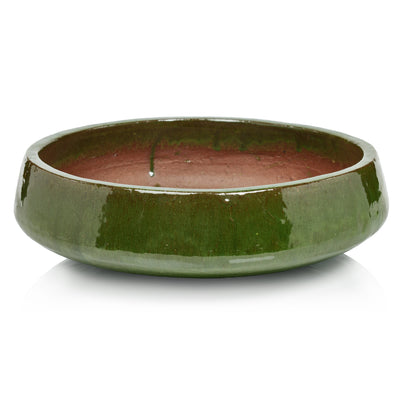 product image for zeno green glazed stoneware planter bowl by zodax vt 1397 2 36