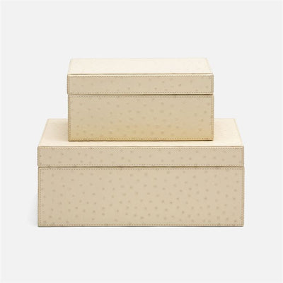 product image for Zsa Zsa Leather Boxes, Set of 2 62
