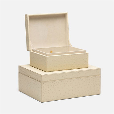 product image for Zsa Zsa Leather Boxes, Set of 2 89