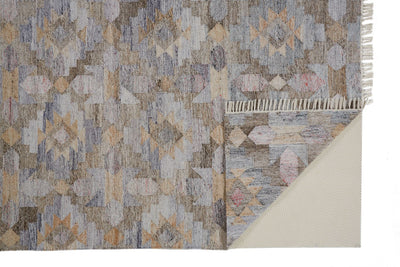product image for Elstow Hand Woven Blue and Tan Rug by BD Fine Fold Image 1 68