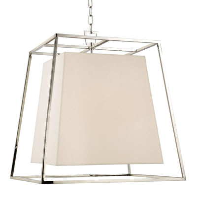 product image of kyle 6 light chandelier white shade design by hudson valley 1 56