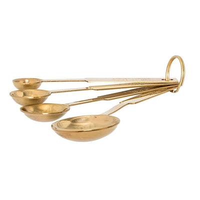 product image for set of 4 stainless steel measuring spoons in gold design by bd edition 2 41