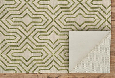 product image for Bromham Flatweave Green and Ivory Rug by BD Fine Fold Image 1 69