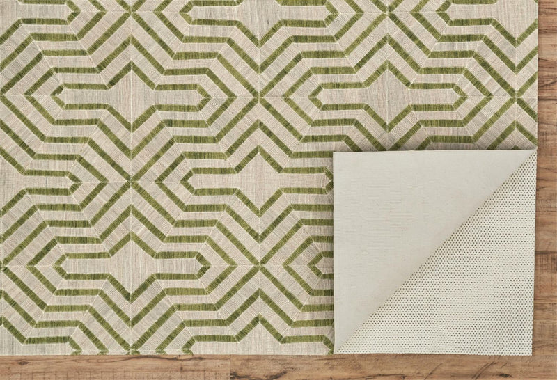 media image for Bromham Flatweave Green and Ivory Rug by BD Fine Fold Image 1 29